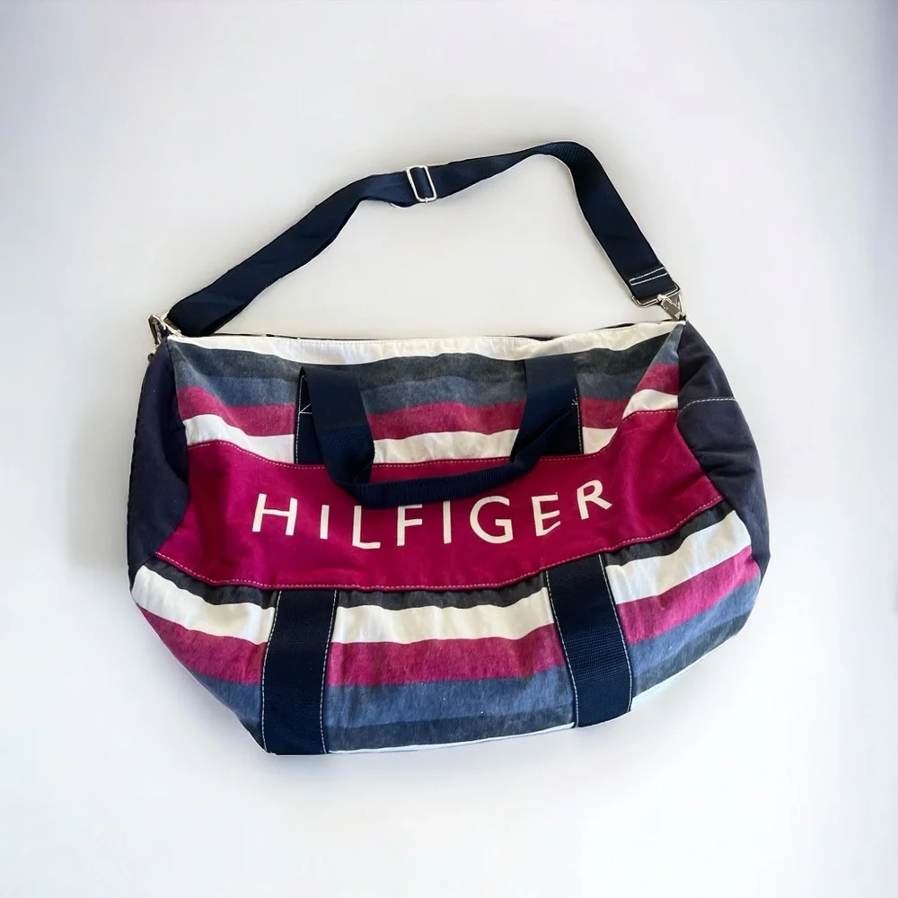 Vintage Tommy Hilfiger Big Flag Logo Duffle Bag, One Size - Picture 3 of 3